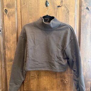 ALO Yoga Brown Ribbed Turtleneck